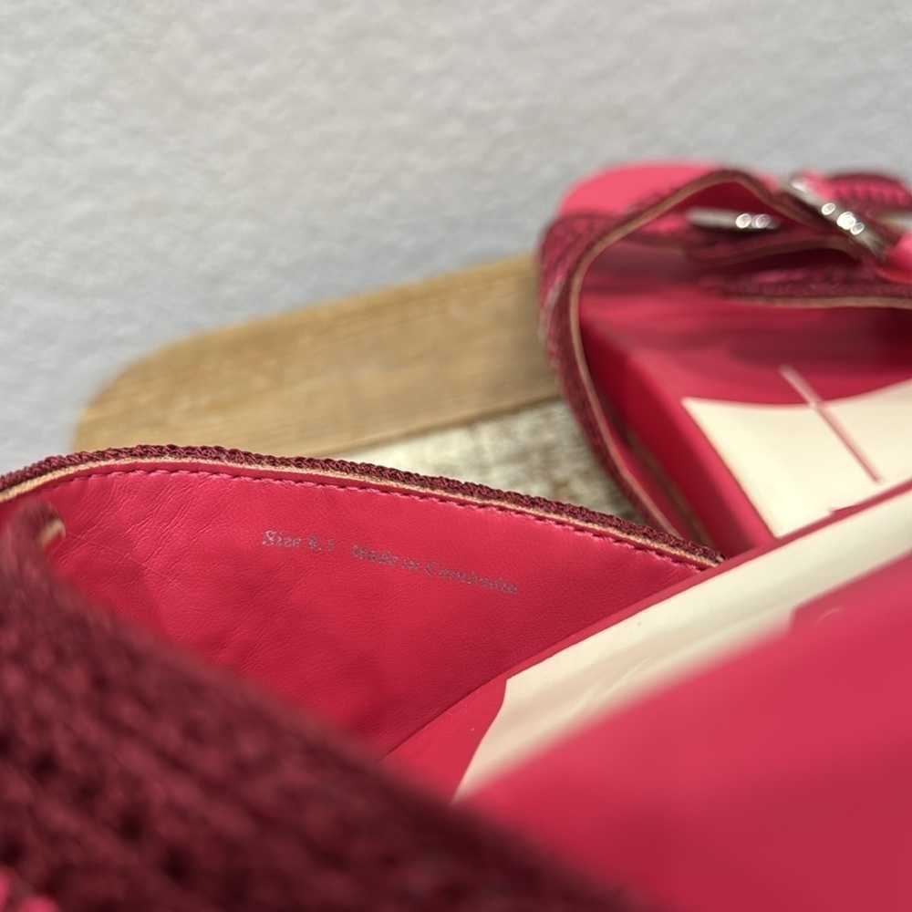 Dolce Vita Ralli Crochet Slide Sandals Pink Size 7.5 - Picture 6 of 7